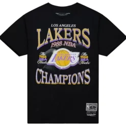 Men Mitchell & Ness T-Shirts & Tops-Champions Era Ss Tee Hwc Los Angeles Lakers