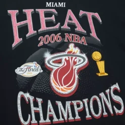 Men Mitchell & Ness T-Shirts & Tops-Champions Era Ss Tee Hwc Miami Heat