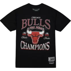 Men Mitchell & Ness T-Shirts & Tops-Champions Era Ss Tee Hwc Chicago Bulls