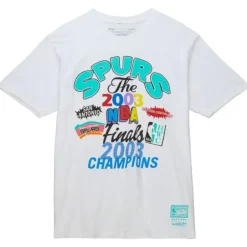 Men Mitchell & Ness T-Shirts & Tops-Champs Fest Ss Tee Hwc San Antonio Spurs