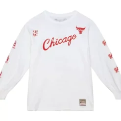 Men Mitchell & Ness T-Shirts & Tops-Cherry Bomb Ls Tee Chicago Bulls