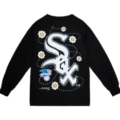 Men Mitchell & Ness T-Shirts & Tops-Chicago Arched Long Sleeve Chicago White Sox