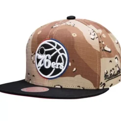 Mitchell & Ness Snapback-Choco Camo Snapback Philadelphia 76Ers