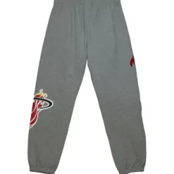 Men Mitchell & Ness Shorts-City Collection Fleece Pants Miami Heat