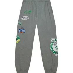 Men Mitchell & Ness Shorts-City Collection Fleece Pants Boston Celtics