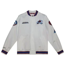 Men Mitchell & Ness Jackets & Outerwear-City Collection Lightweight Satin Jacket Colorado Avalanche