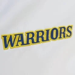 Men Mitchell & Ness Jackets & Outerwear-City Collection Lightweight Satin Jacket Golden State Warriors