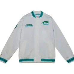 Men Mitchell & Ness Jackets & Outerwear-City Collection Lightweight Satin Jacket Seattle Sounders Fc