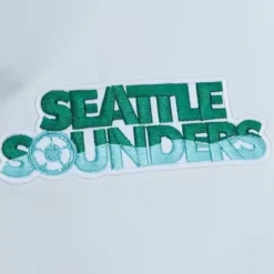 Men Mitchell & Ness Jackets & Outerwear-City Collection Lightweight Satin Jacket Seattle Sounders Fc