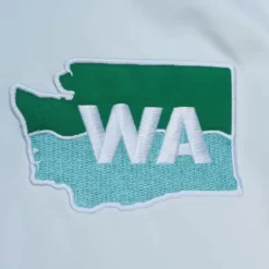 Men Mitchell & Ness Jackets & Outerwear-City Collection Lightweight Satin Jacket Seattle Sounders Fc