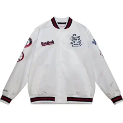 Men Mitchell & Ness Jackets & Outerwear-City Collection Lightweight Satin Jacket St. Louis Cardinals