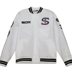 Men Mitchell & Ness Jackets & Outerwear-City Collection Lightweight Satin Jacket Chicago White Sox