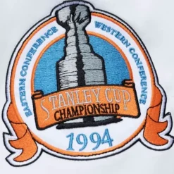 Men Mitchell & Ness Jackets & Outerwear-City Collection Lightweight Satin Jacket New York Rangers