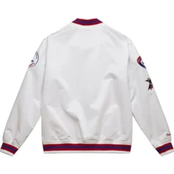 Men Mitchell & Ness Jackets & Outerwear-City Collection Lightweight Satin Jacket Philadelphia 76Ers