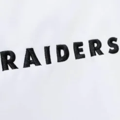 Men Mitchell & Ness Jackets & Outerwear-City Collection Lightweight Satin Jacket Oakland Raiders