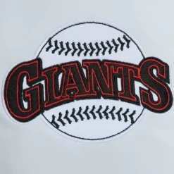 Men Mitchell & Ness Jackets & Outerwear-City Collection Lightweight Satin Jacket San Francisco Giants