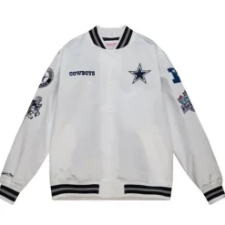 Men Mitchell & Ness Jackets & Outerwear-City Collection Lightweight Satin Jacket Dallas Cowboys