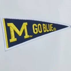 Men Mitchell & Ness Jackets & Outerwear-City Collection Lightweight Satin Jacket University Of Michigan