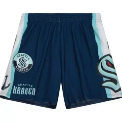 Men Mitchell & Ness Shorts-City Collection Mesh Shorts Seattle Kraken