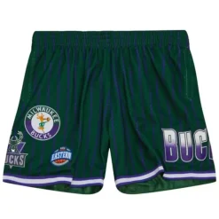 Men Mitchell & Ness Shorts-City Collection Mesh Shorts Milwaukee Bucks