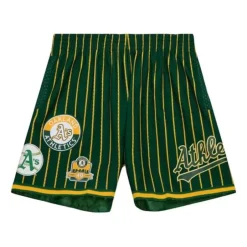 Men Mitchell & Ness Shorts-City Collection Mesh Shorts Oakland Athletics