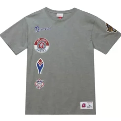 Men Mitchell & Ness T-Shirts & Tops-City Collection S/S Tee Atlanta Braves