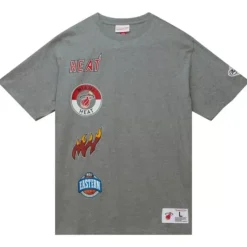 Men Mitchell & Ness T-Shirts & Tops-City Collection S/S Tee Miami Heat