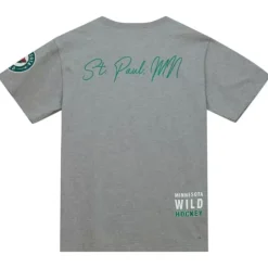 Men Mitchell & Ness T-Shirts & Tops-City Collection Ss Tee Minnesota Wild