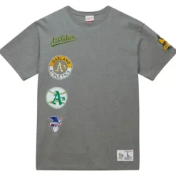 Men Mitchell & Ness T-Shirts & Tops-City Collection S/S Tee Oakland Athletics