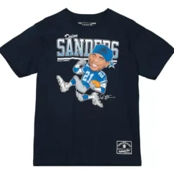 Men Mitchell & Ness T-Shirts & Tops-Classic Caricature Tee Dallas Cowboys Deion Sanders