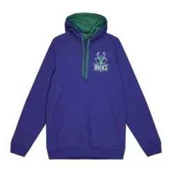 Men Mitchell & Ness Hoodies & Sweatshirts-Classic French Terry Hoody Milwaukee Bucks