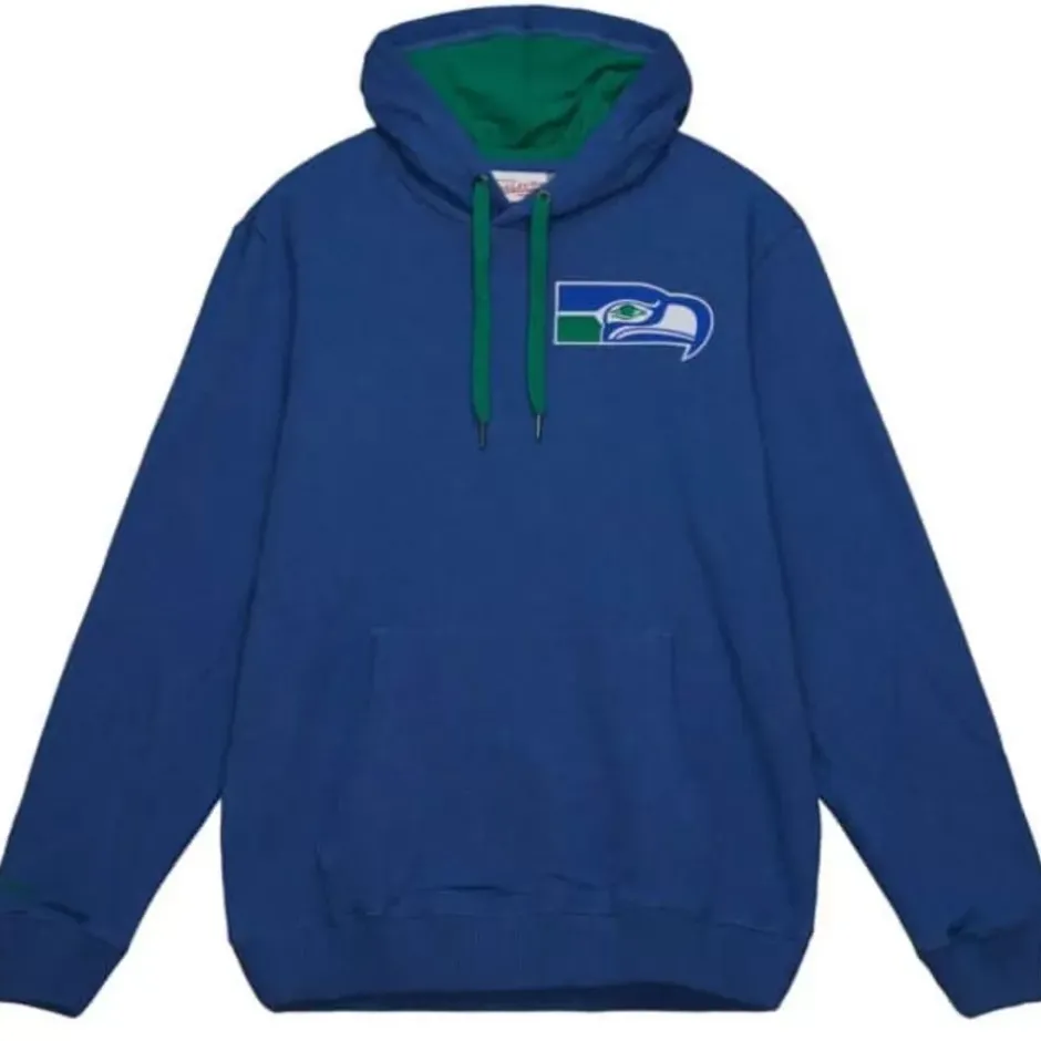 Men Mitchell & Ness Hoodies & Sweatshirts-Classic French Terry Hoody Seattle Seahawks