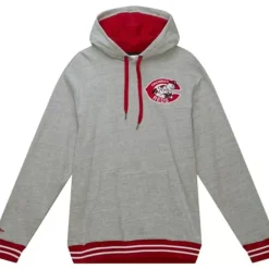 Men Mitchell & Ness Hoodies & Sweatshirts-Classic French Terry Hoodie Cincinnati Reds
