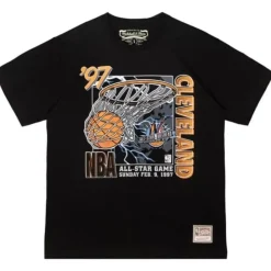 Men Mitchell & Ness T-Shirts & Tops-Cleveland Electric Tee All Star