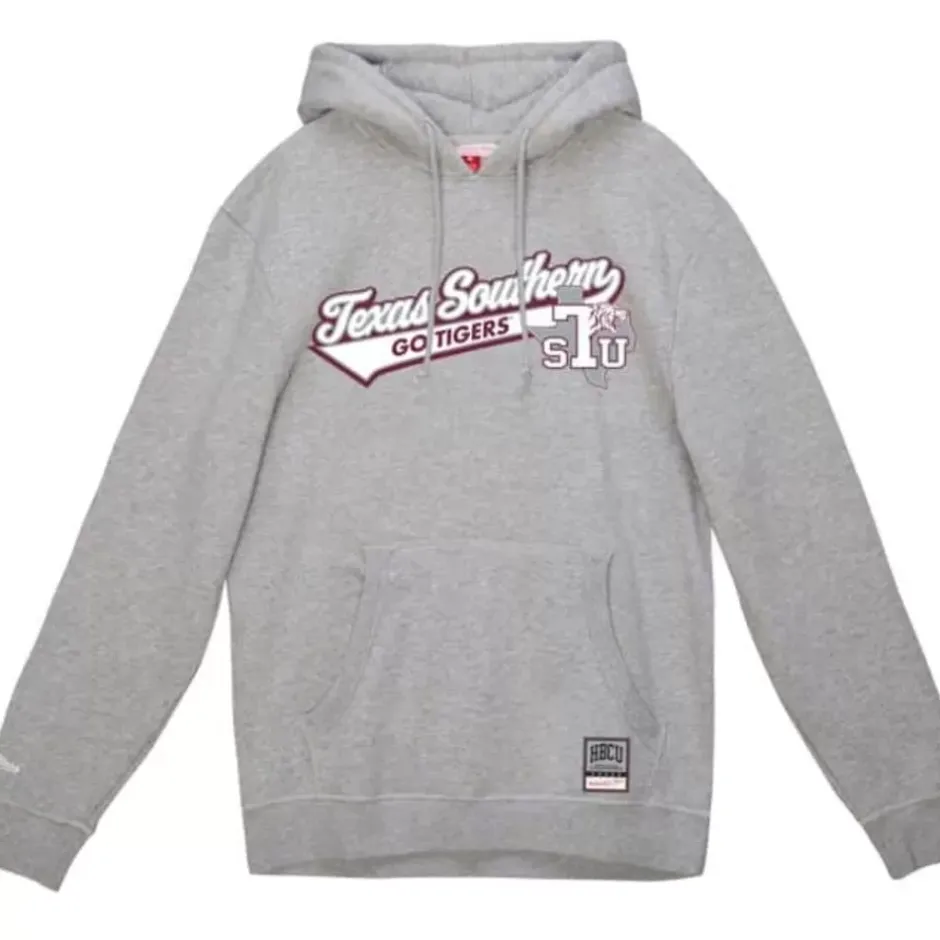 Men Mitchell & Ness Hoodies & Sweatshirts-College Tailsweep Pullover Texas Southern University