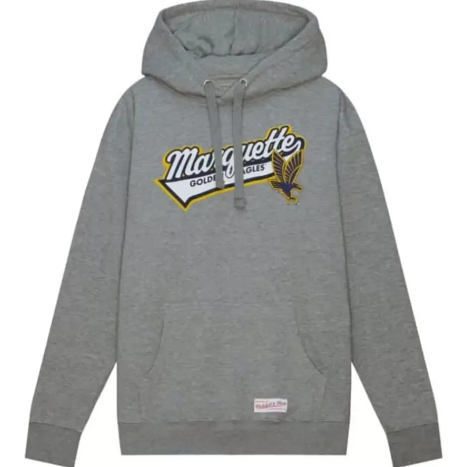 Men Mitchell & Ness Hoodies & Sweatshirts-College Tailsweep Pullover Marquette University