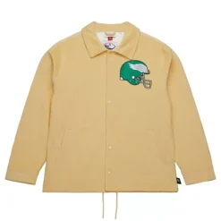Men Mitchell & Ness Jackets & Outerwear-Collegiate Coaches Jacket Philadelphia Eagles