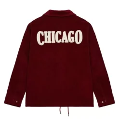 Men Mitchell & Ness Jackets & Outerwear-Collegiate Coaches Jacket Chicago Bulls