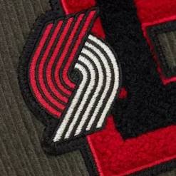 Men Mitchell & Ness Jackets & Outerwear-Collegiate Coaches Jacket Portland Trail Blazers