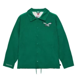 Men Mitchell & Ness Jackets & Outerwear-Collegiate Coaches Jacket Philadelphia Eagles