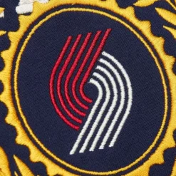 Men Mitchell & Ness Hoodies & Sweatshirts-Collegiate Crew Fleece Portland Trail Blazers