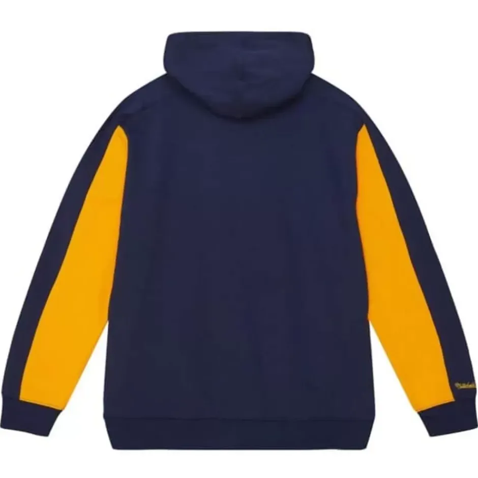 Men Mitchell & Ness Hoodies & Sweatshirts-Color Blocked Fleece 2.0 Golden State Warriors