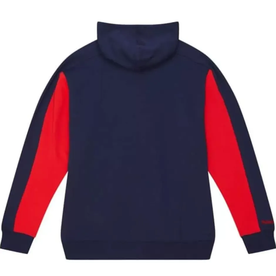 Men Mitchell & Ness Hoodies & Sweatshirts-Color Blocked Fleece 2.0 Houston Rockets