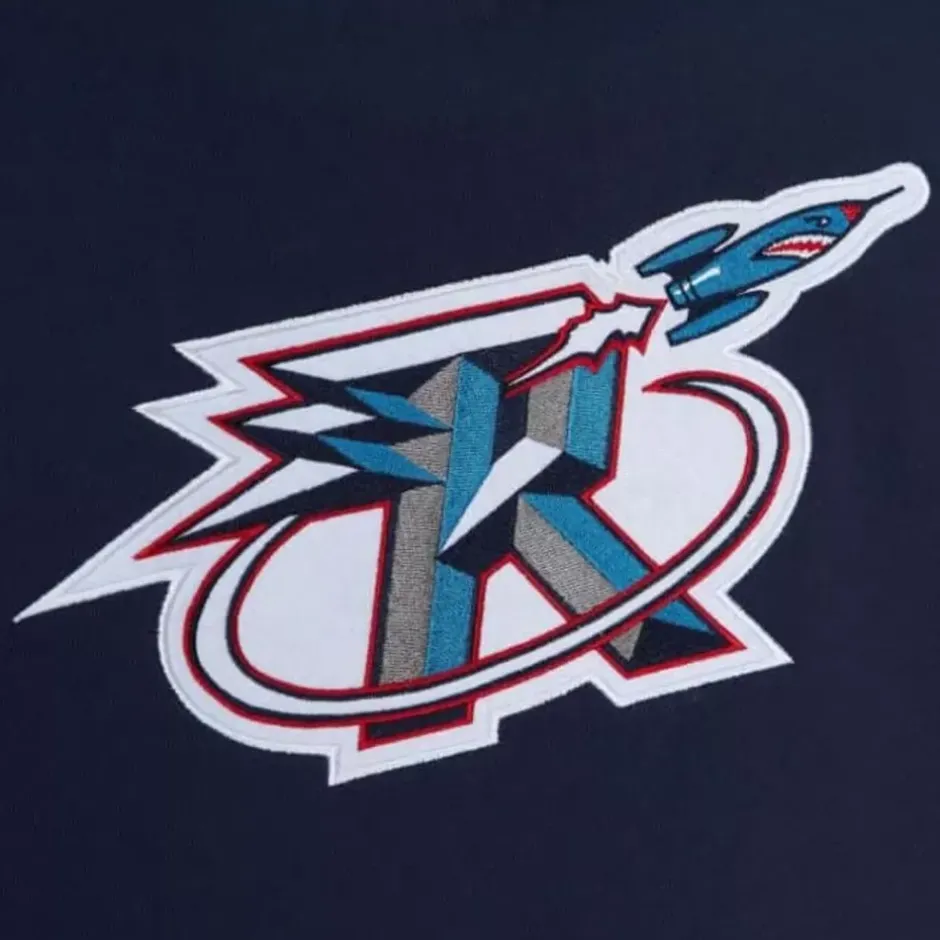 Men Mitchell & Ness Hoodies & Sweatshirts-Color Blocked Fleece 2.0 Houston Rockets