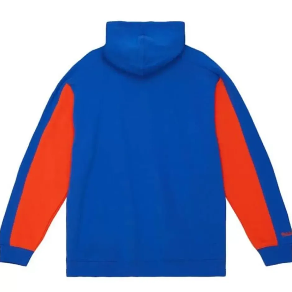 Men Mitchell & Ness Hoodies & Sweatshirts-Color Blocked Fleece 2.0 New York Knicks