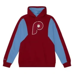 Men Mitchell & Ness Hoodies & Sweatshirts-Color Blocked Fleece 2.0 Philadelphia Phillies