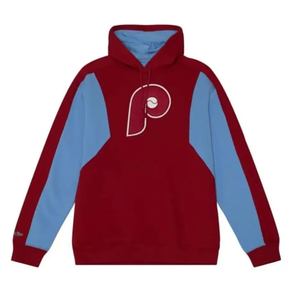 Men Mitchell & Ness Hoodies & Sweatshirts-Color Blocked Fleece 2.0 Philadelphia Phillies