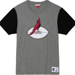 Men Mitchell & Ness T-Shirts & Tops-Color Blocked S/S Tee Arizona Cardinals