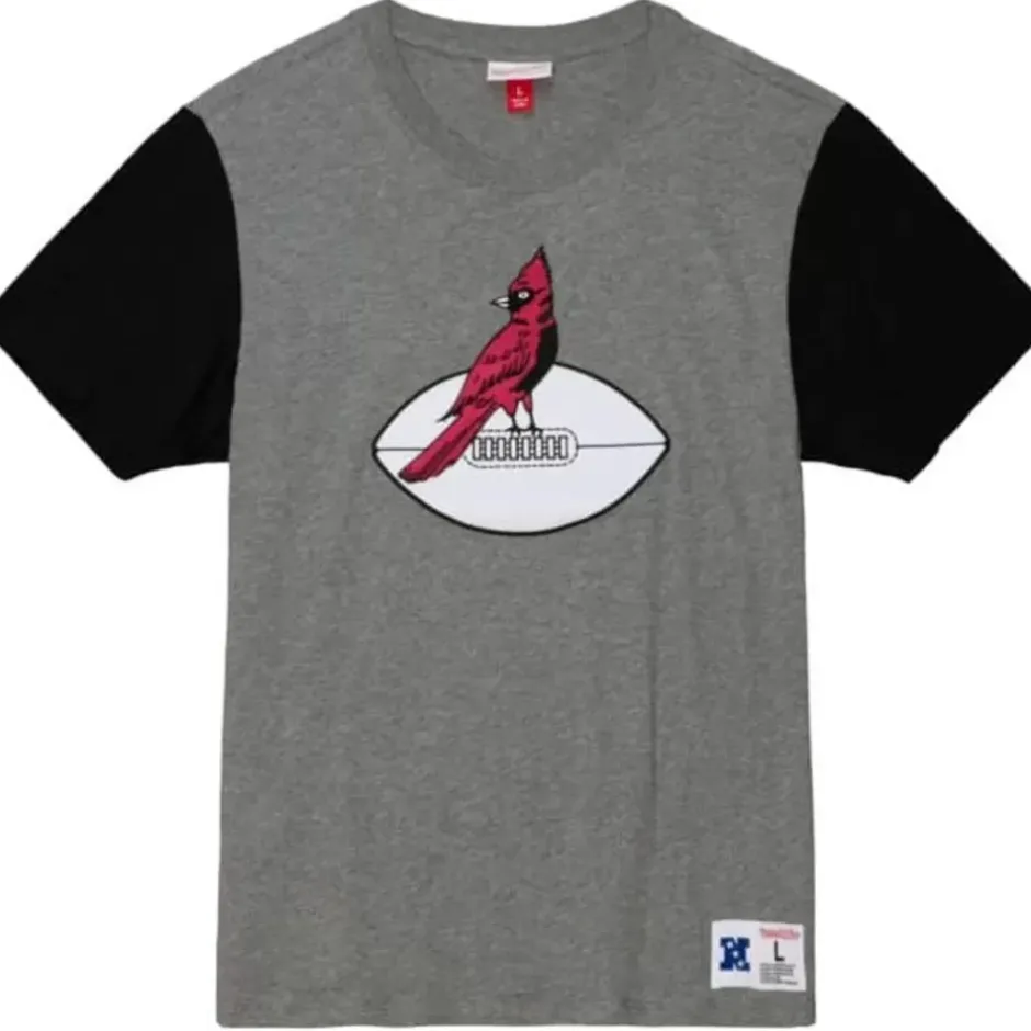 Men Mitchell & Ness T-Shirts & Tops-Color Blocked S/S Tee Arizona Cardinals
