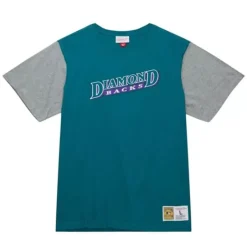 Men Mitchell & Ness T-Shirts & Tops-Color Blocked Ss Tee Arizona Diamondbacks